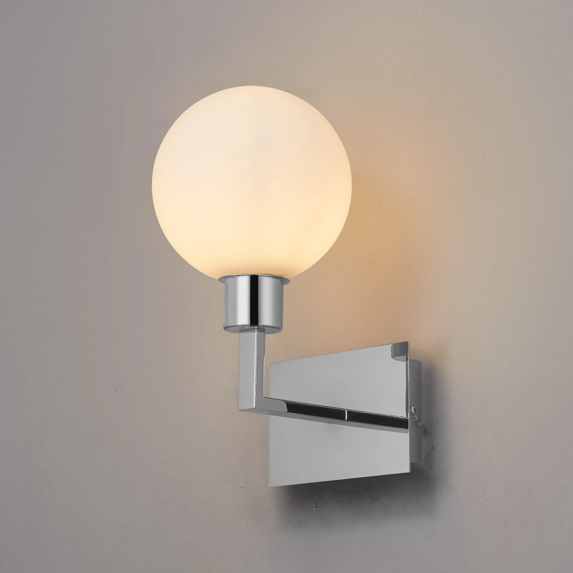 Baxter Polished Chrome Wall Lights Deco Armed Wall Lights
